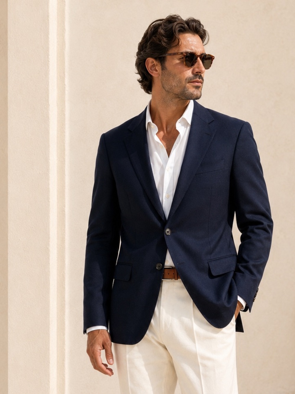 Hugo Boss Super 120 Micro Texture Wool Blazer Quiet Luxury 40R